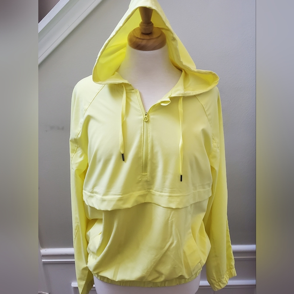 LAYER 8 HALF ZIPPER HOODED JACKET